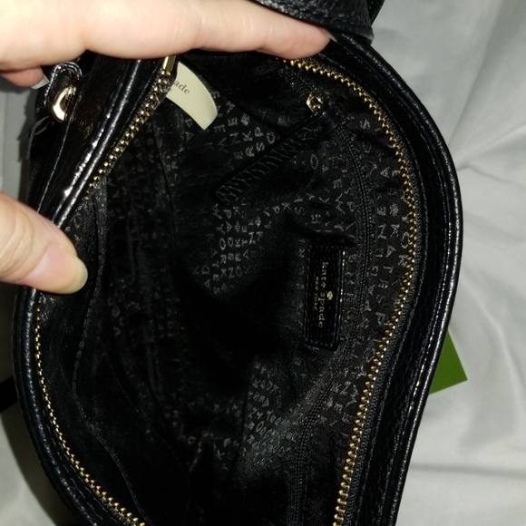 Kate Spade Black Leather Crossbody, with tags - Picture 4 of 5